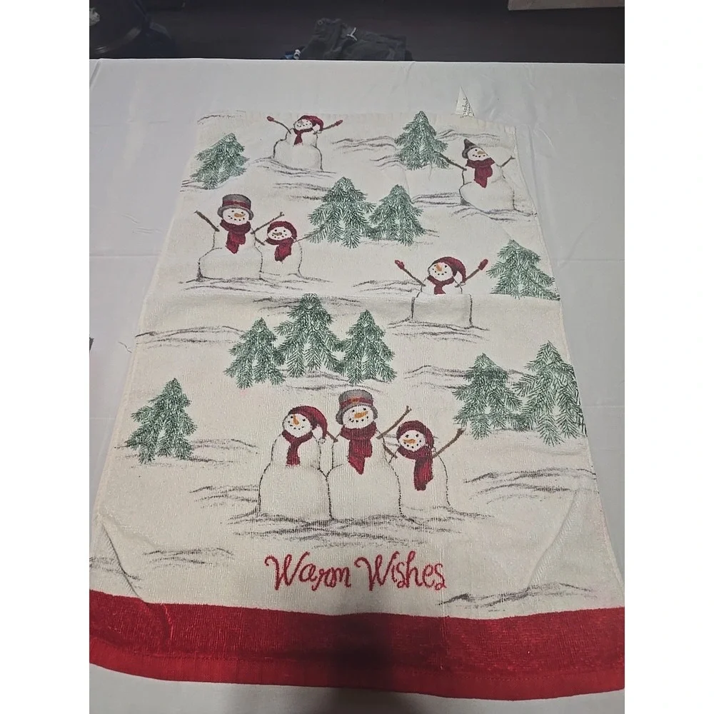 Cotton Set Of 4‎ Christmas SNOWMEN Bathroom Towels WINTER H3241